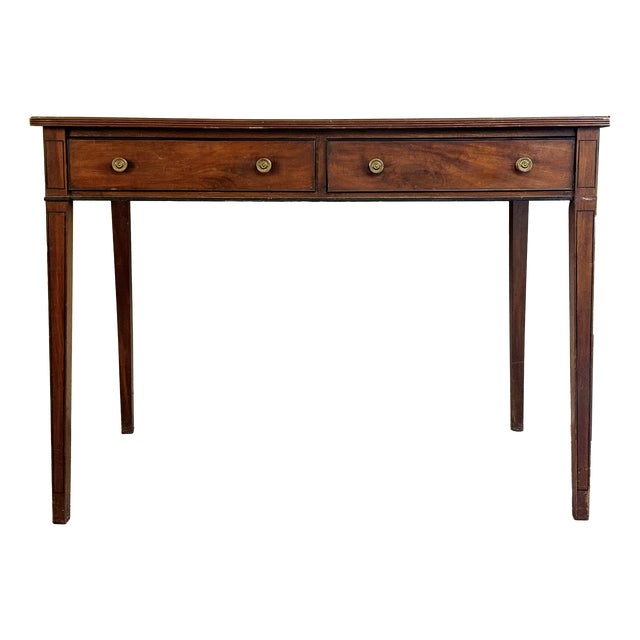 Vintage Mahogany Console Table with Drawers, 1950s For Sale