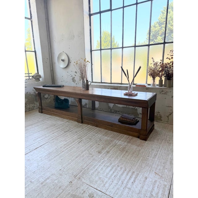 Antique draper's or glove maker's table from the 19th century, with its xxl size. this table would be perfect as a central...
