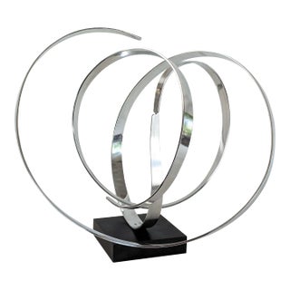 Charles Taylor Modernist Aluminium Kinetic Table Sculpture Signed For Sale