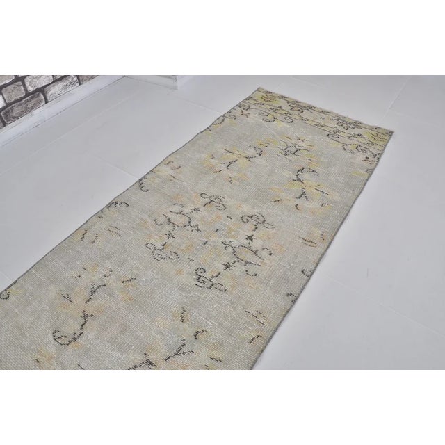 Vintage Distressed Turkish Oushak Runner For Sale In Phoenix - Image 6 of 10