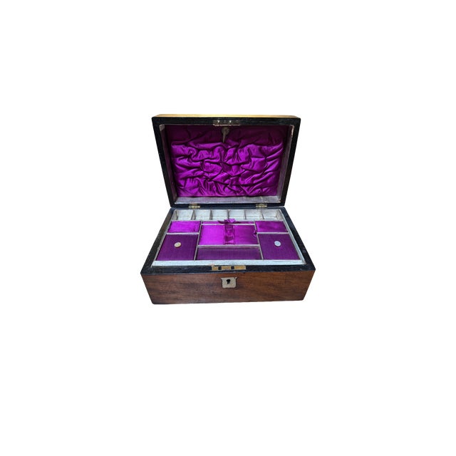 Late 19th Century Victorian Rosewood Box With Mother of Pearl Inlay For Sale - Image 10 of 11