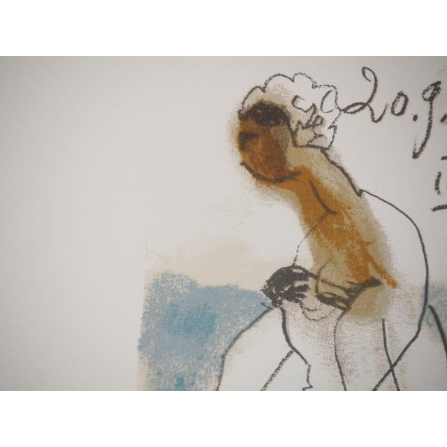 Pablo Picasso, The Taste of Happiness, Jacqueline at the Sea, Lithograph For Sale - Image 4 of 6