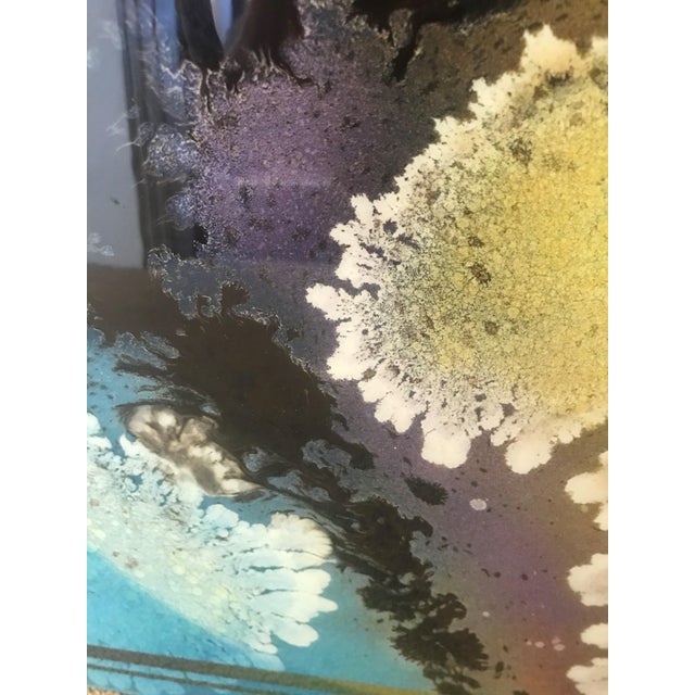 1970s 1970s Mid-Century Modernist Triangular Poured Acrylic Resin Abstract For Sale - Image 5 of 7