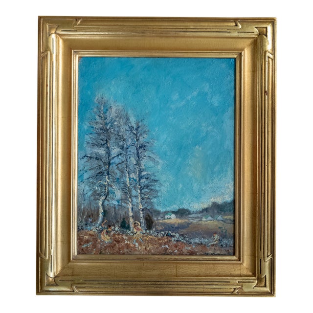 20th Century American Impressionist Landscape With Trees by Ernest Frederick Meyer For Sale