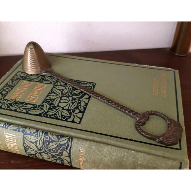 Metal Antique Brass Candle Snuffer For Sale - Image 7 of 8