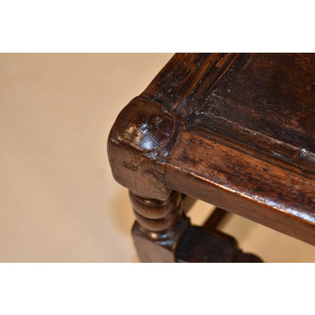 Early 18th Century Welsh Oak Joined Backstool For Sale - Image 10 of 15