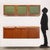 Pair of vintage wall units of Italian manufacture from the 20th century. Notable for their architectural forms, the first...