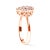 Haus of Brilliance 10K Rose Gold 3/8 Cttw Composite Diamond Pear Shaped Halo Promise Ring (I-J Color, I2-I3 Clarity) - Size 6 For Sale - Image 4 of 6
