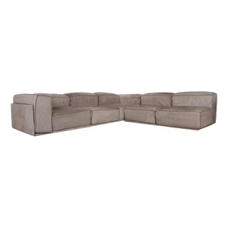 Grey Leather Corner Sofa from Baxter For Sale