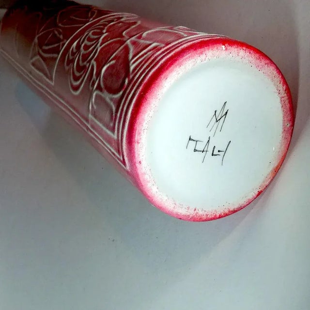 Mid-Century Italian Ceramic Vase from A. M., 1950s For Sale - Image 3 of 8