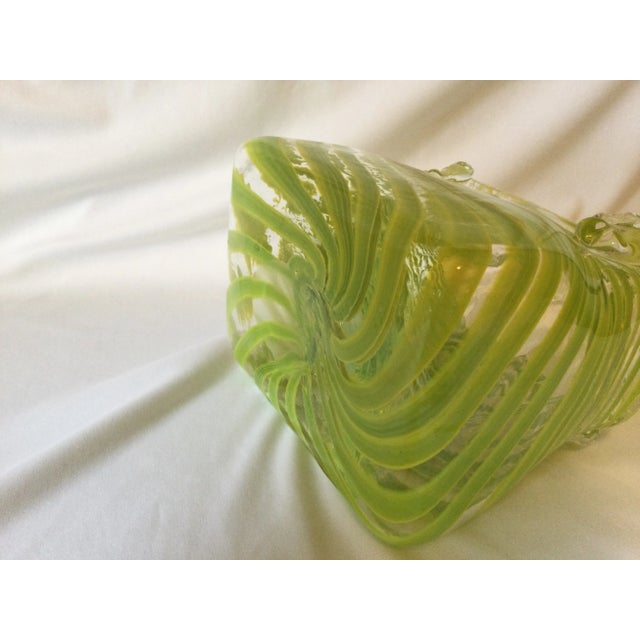 Vintage Hand Blown Murano Style Purse Vase For Sale - Image 6 of 12