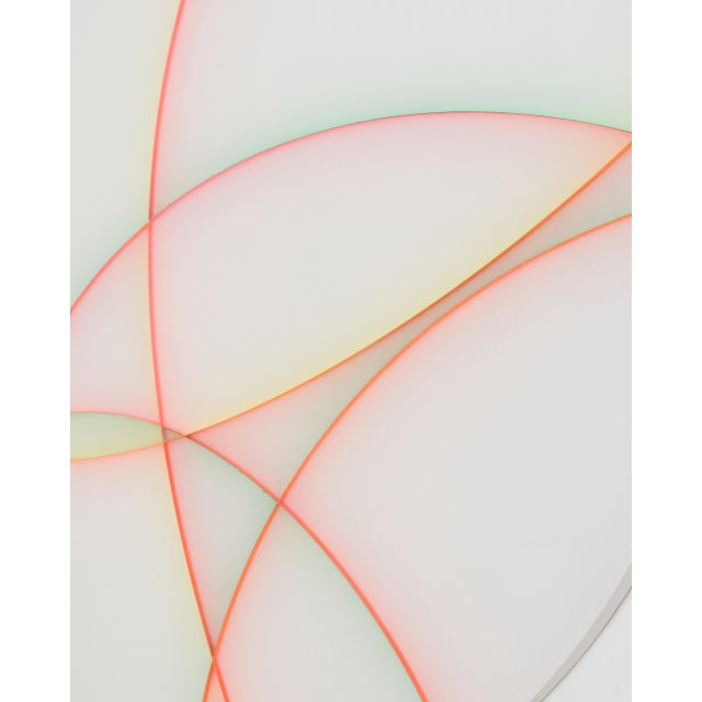 Contemporary Abstract Cast Acrylic and Spray Paint "Shield Iii" by Tom Henderson For Sale - Image 6 of 9