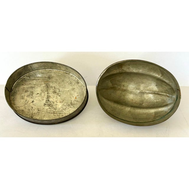 Metal Vintage Melon Pudding Mold For Sale - Image 7 of 9