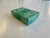 Very rare, handcrafted box made of amazonite with a sterling silver hinge.