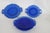 Glass Early 20th Century Le Smith Mount Pleasant Cobalt Blue Glass Plates With Handles Set of Five For Sale - Image 7 of 18