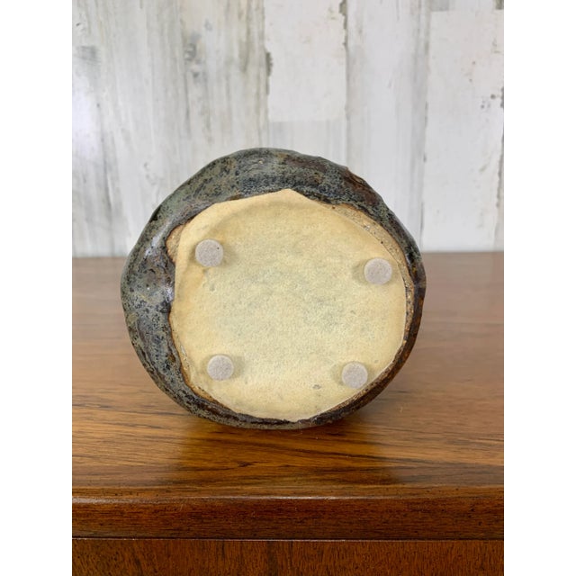 Brown Modern Glazed Weed Pot For Sale - Image 8 of 10