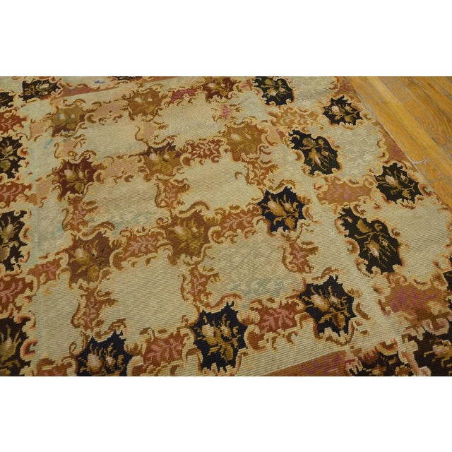 Antique European Needlepoint Rug For Sale - Image 9 of 9