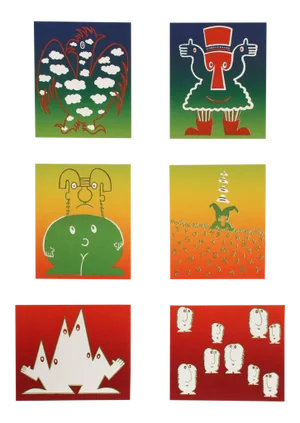 "Six Prints", 1979, Serigraph by Jean Sariano