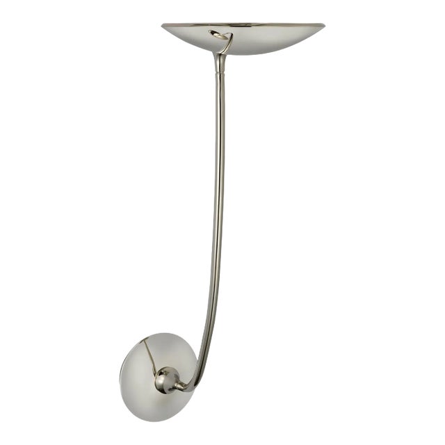 Thomas O'Brien for Visual Comfort Signature Keira Large Sconce in Polished Nickel For Sale