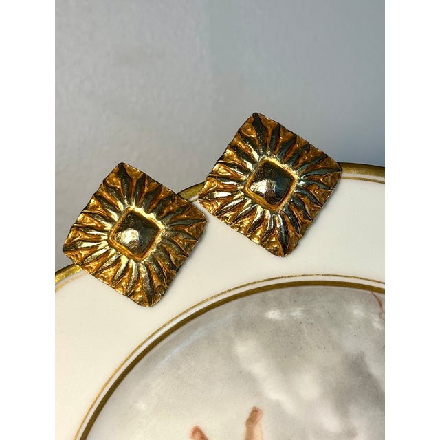 Vintage Earrings Clips by Jean Patou, 1980s, Set of 2 For Sale - Image 3 of 13