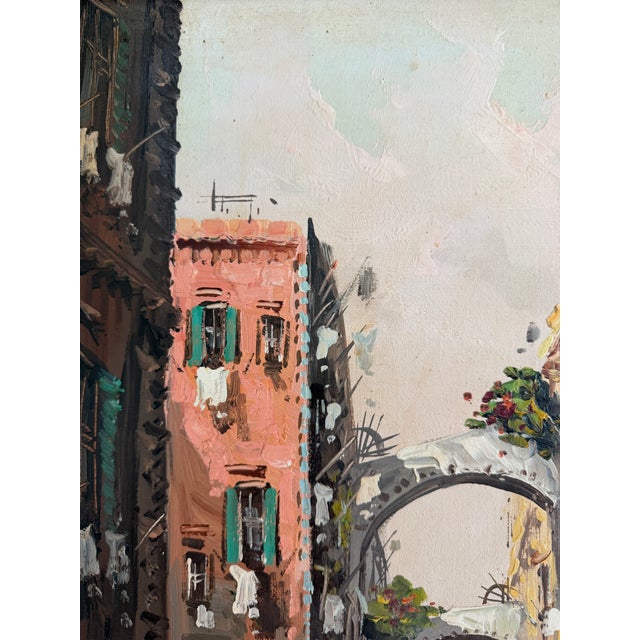Antonio De Vity (1901-1993) Oil Painting Italian Street Market Scene Cityscape For Sale - Image 10 of 12