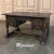 Antique Gothic Oak Desk with Leather Top is atypical for the style, being raised up on turned legs and a classic "H"...