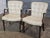 Hickory Chair Furniture Company Pair of Late 20th Century Hickory Chair Mahogany Tufted Yellow Leather Open Arm Chairs For Sale - Image 4 of 10