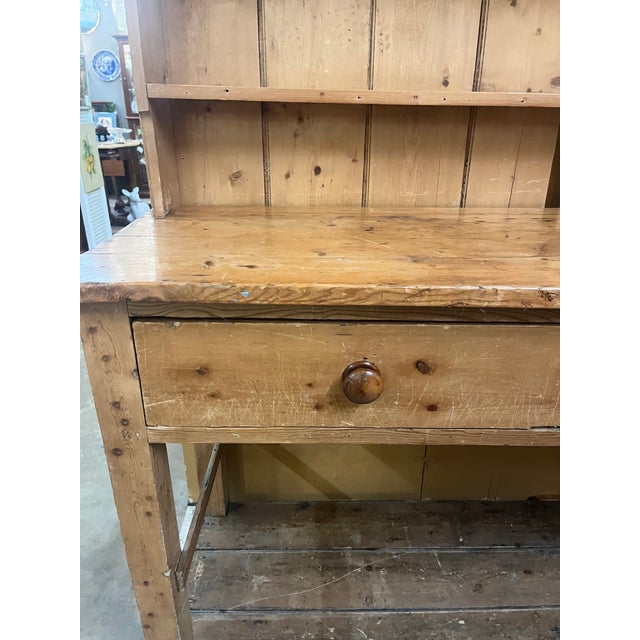 Late 19th Century Pine 2 Piece Hutch For Sale - Image 4 of 9