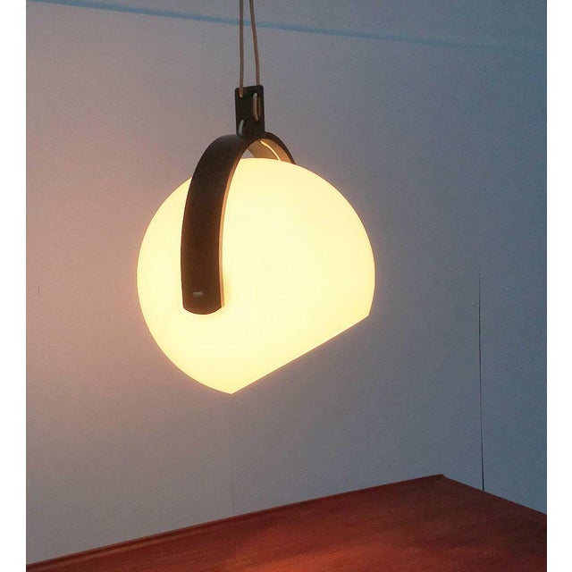 Mid-Century Swiss Space Age Plastic & Plywood Pendant Lamp from Temde, 1960s For Sale - Image 9 of 18