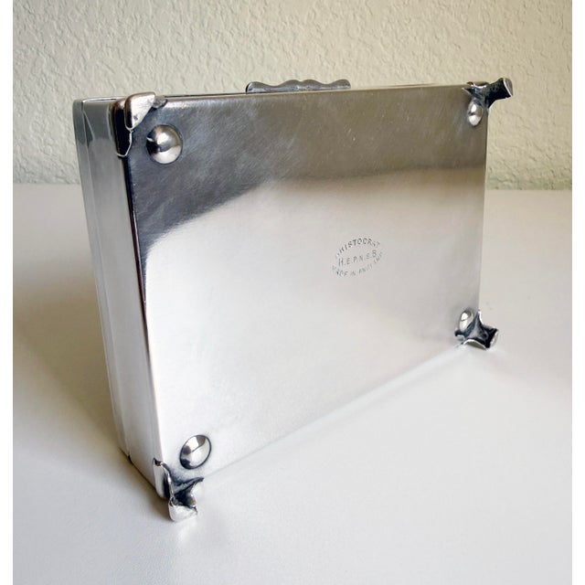 1930s English Engine Turned Silver Box For Sale - Image 10 of 11