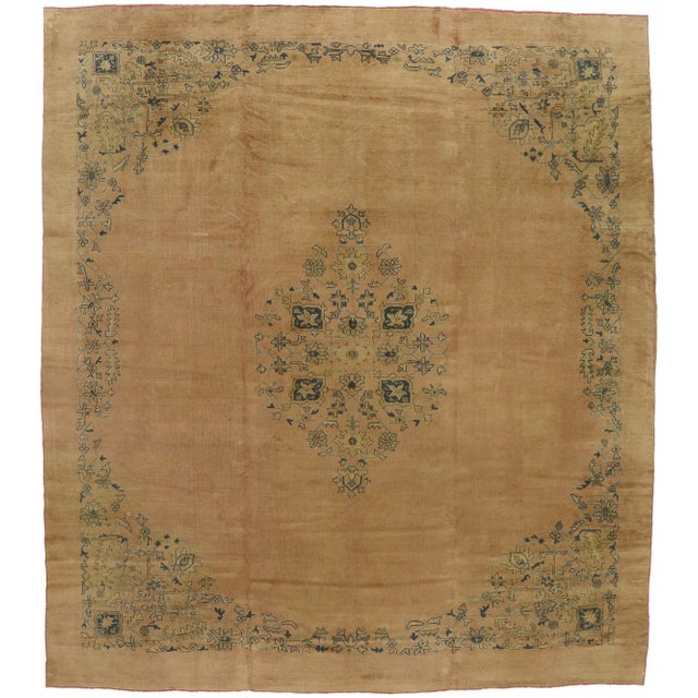 Antique Turkish Oushak Rug - 12'04 X 13'10 For Sale - Image 10 of 10