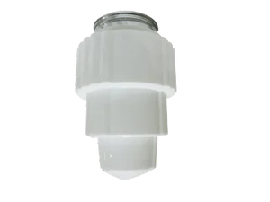 Large Art Deco Stepped Birthday Cake Skyscaper Ceiling Glass Globe Pendant