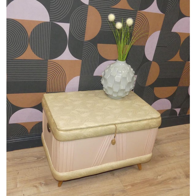 Dreamy Laundry Chest in Pastel Pink, 1950s For Sale - Image 13 of 14