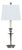 French Vintage Pewter Table Lamp With Custom Linen Shade For Sale