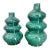 Royal Moroccan Green Ceramic Vases- a Pair For Sale