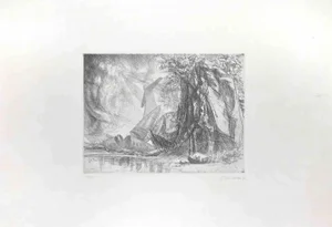 Riccardo Tommasi Ferroni, Airplane Crash, Etching, 1970s