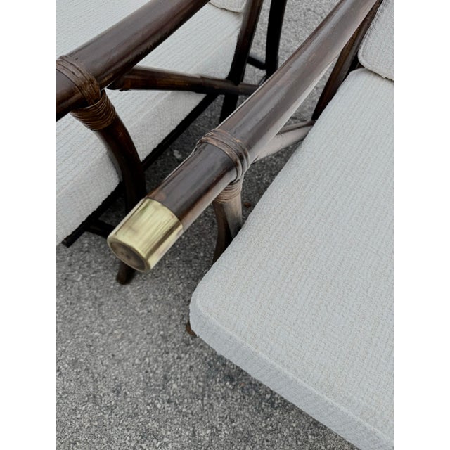 1960’s Boho Chic Coastal Ficks Reed / Far Horizons Style Bamboo Sofa & Lounge Chairs Set, Restored For Sale - Image 10 of 12