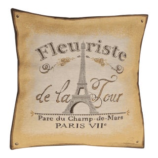Fleuriste De La Tour Tapestry Cushion With Feather Filler - 46x46cm (18"x18") For Sale