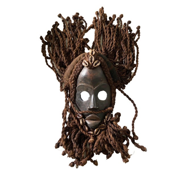 African Superb Vintage African Dan Ceremonial Dance Mask Ivory Coast 14" H For Sale - Image 3 of 6