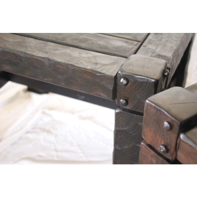 A Pair of 1970s Attributed to Null Knotty Pine Side Tables For Sale - Image 6 of 11