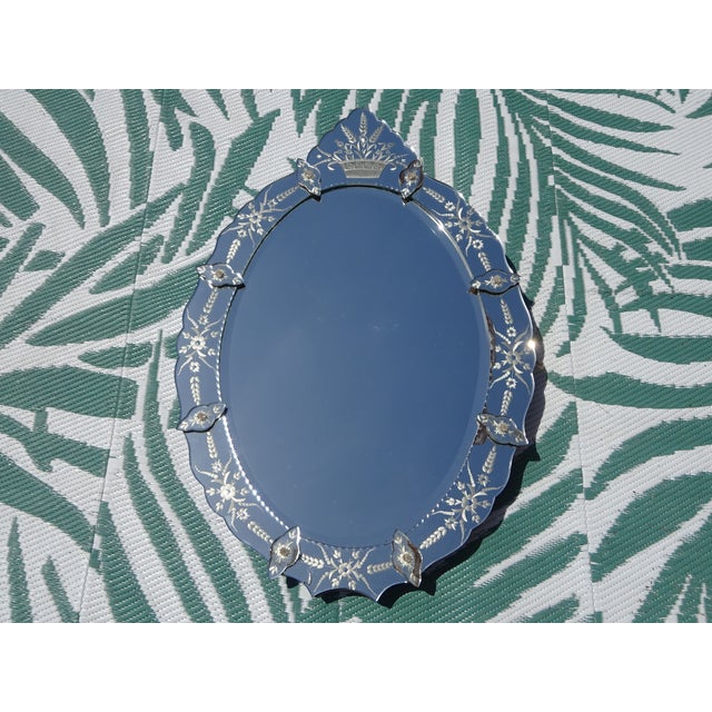 Oval Venetian Mirror with Pediment, 1950s For Sale - Image 17 of 17