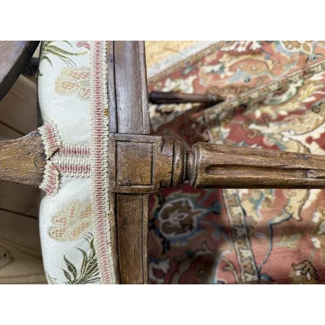 White Louis XVI Cabriolet Armchairs with Medallions, Set of 4 For Sale - Image 8 of 10