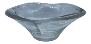 Late 20th Century Villeroy & Boch Modernist Crystal Centerpiece Bowl