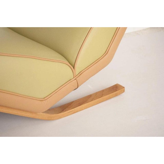 Mid-Century British Leather Chaise Lounge by Andrew J. Milne, 1950 For Sale - Image 3 of 7