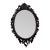 Vintage Hand Carved Wooden Oval Wall Mirror For Sale