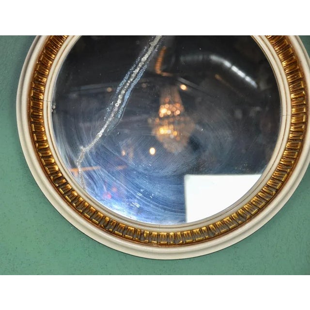 White and Gold-Painted Wood Mirror, 1960s For Sale - Image 4 of 8