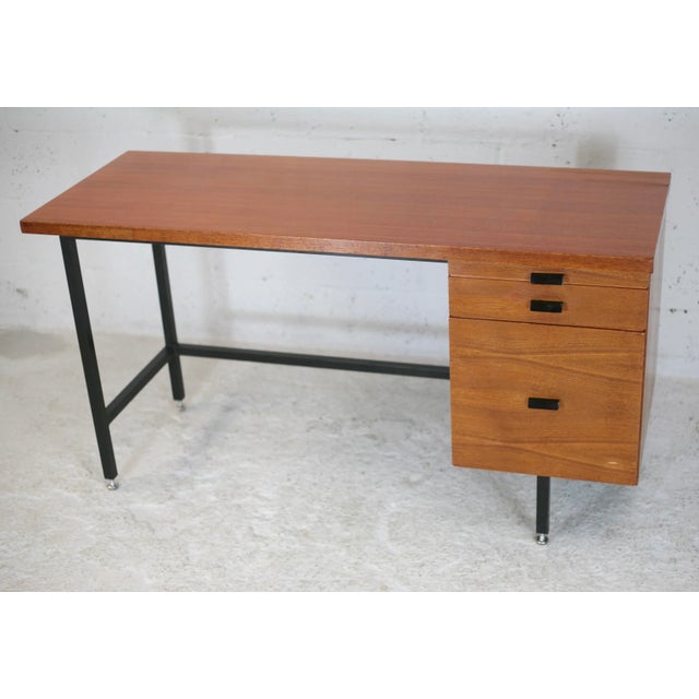 Wood and Steel Desk, France, 1960 For Sale - Image 18 of 18