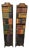 Mahogany Open Adjustable Library Bookcases, Set of 2 For Sale