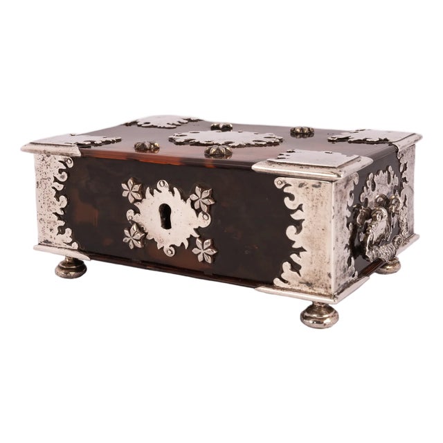Antique 18th Century Dutch Colonial Voc Batavian Silver Casket for Betelnut 1750 For Sale