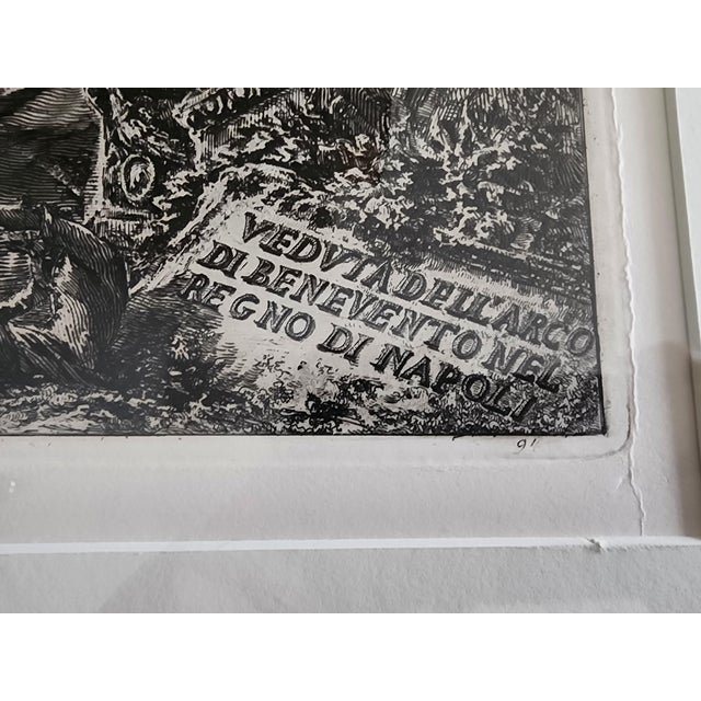 Italian Late 18th Century Giovanni Battista Piranesi (Italian, 1720-1778) Veduta Dell' Arco Di Benevento Nel Regno Di Napoli Reproduction Print For Sale - Image 3 of 7